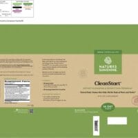 Nature's Sunshine Clean Start 14 Day Cleanse Package Label